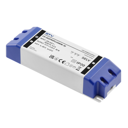 Transformatoare LED - Transformator Pro+ GTV pentru bandă LED, 80W, 12V, IP20