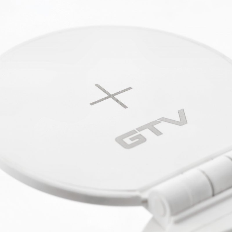 Priză încorporabilă în blat GTV Charger Plus, încărcător wireless 5W, 1 priză Schuko, USB A + C, HDMI, RJ45, alb, D:80 mm [3]