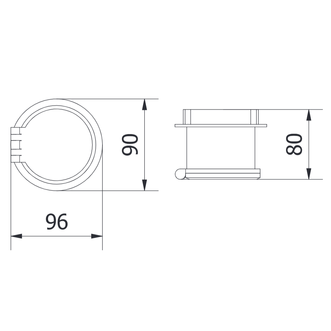 Priză încorporabilă în blat GTV Charger Plus, încărcător wireless 5W, 1 priză Schuko, USB A + C, HDMI, RJ45, negru, D:80 mm [9]