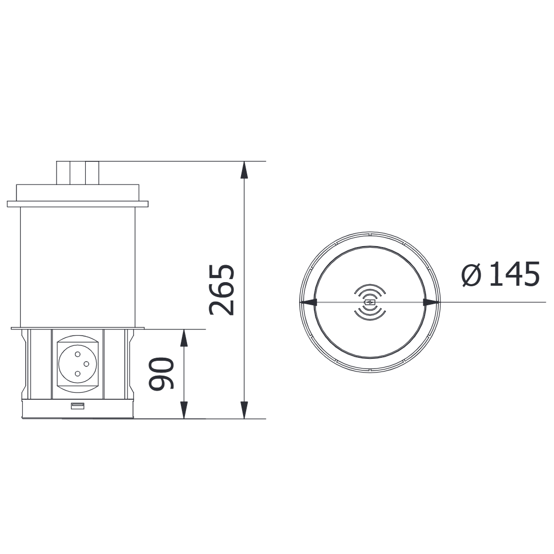 Comfort Plus - Priza incorporabila in blat, cu 4 prize Schuko, 2 porturi incarcare USB tip A si 2 porturi RJ45, finisaj alb [7]