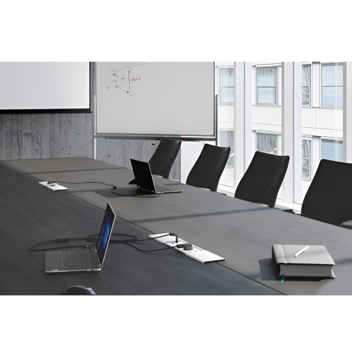 Priză încorporabilă în blat GTV Prestino, 2 prize Schuko, USB A + C, HDMI, RJ45, alb, 310 x 100 mm [2]