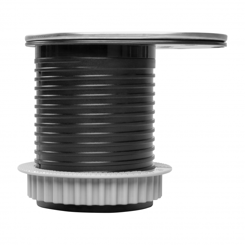 Slide – Priză încorporabilă în blat, cu 1 priză Schuko și USB tip A + C, finisaj oțel inoxidabil [2]