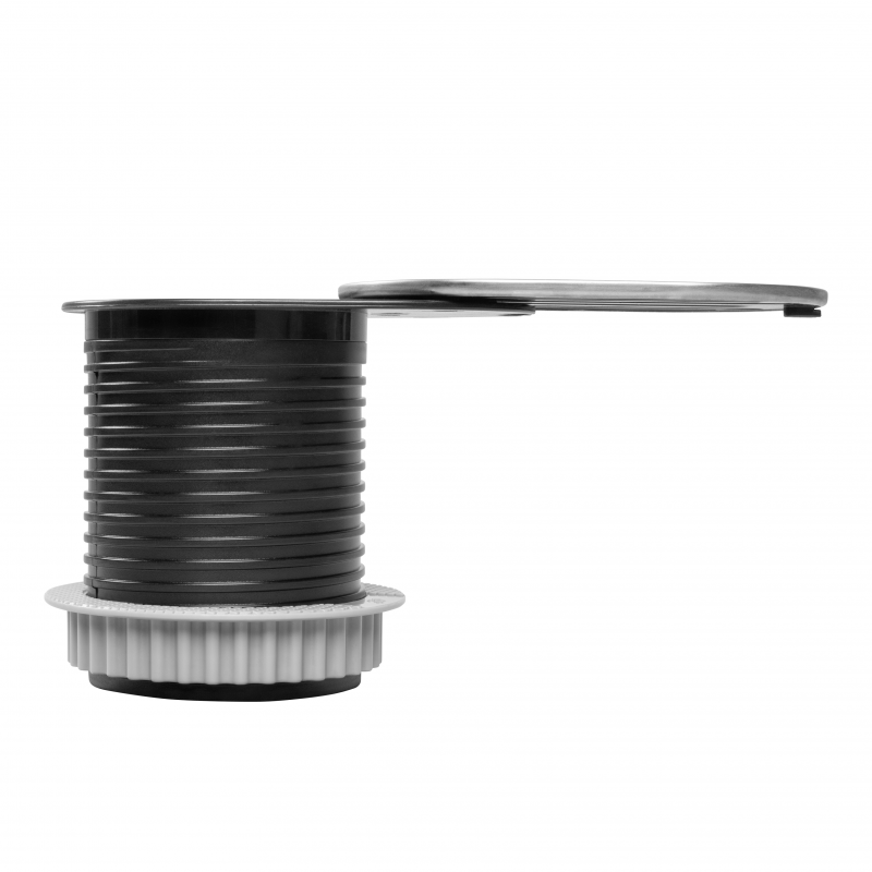 Slide – Priză încorporabilă în blat, cu 1 priză Schuko și USB tip A + C, finisaj oțel inoxidabil [4]