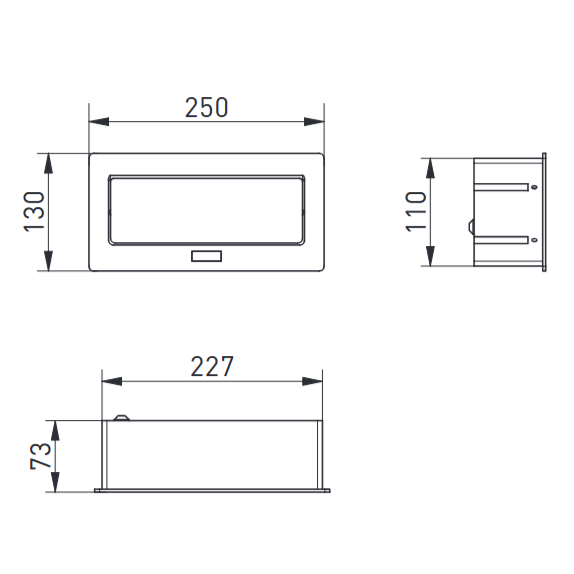 Soft – Priză încorporabilă în blat, cu 2 prize Schuko și 2 porturi de încărcare USB tip A + C, finisaj negru [2]