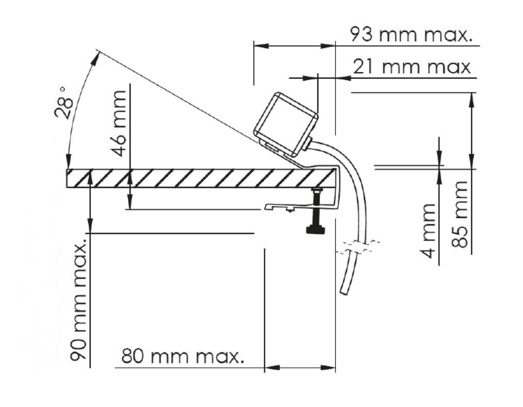 Bar – Priză pentru birou, cu 2 prize Schuko, HDMI, RJ45, USB tip A + C, finisaj alb [5]