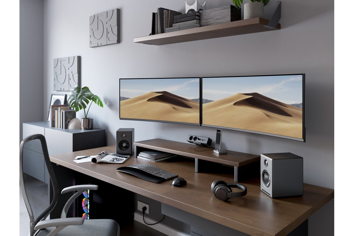 Bar – Priză pentru birou, cu 2 prize Schuko, HDMI, RJ45, USB tip A + C, finisaj negru [4]