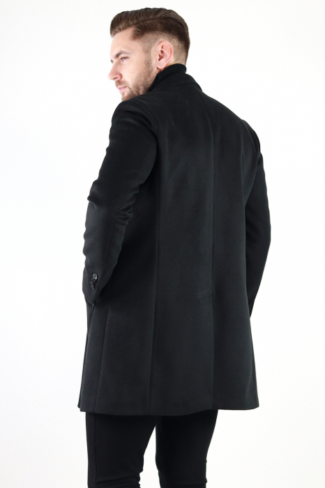 Palton barbati negru premium slim fit [3]