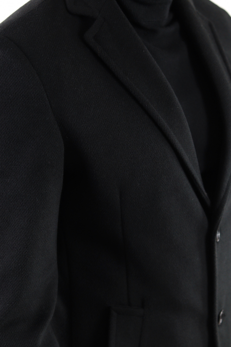 Palton barbati negru premium slim fit [7]