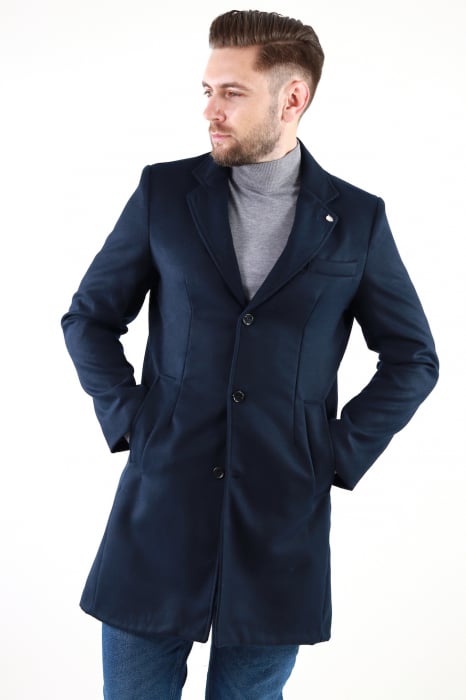 Palton barbati bleumarin premium slim fit [4]
