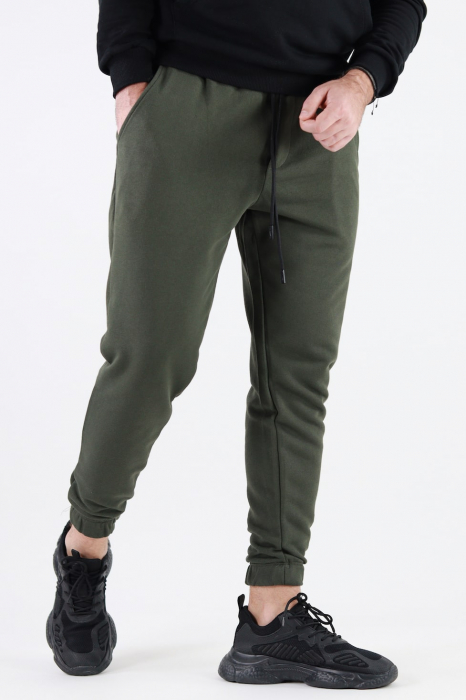Pantaloni Barbati bumbac verde inchis [1]