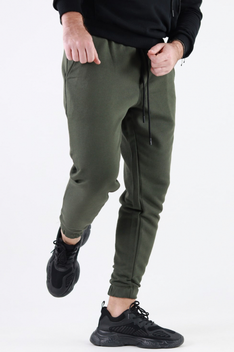 Pantaloni Barbati bumbac verde inchis [5]
