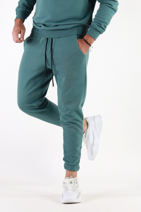 Pantaloni Barbati bumbac verde aqua [2]