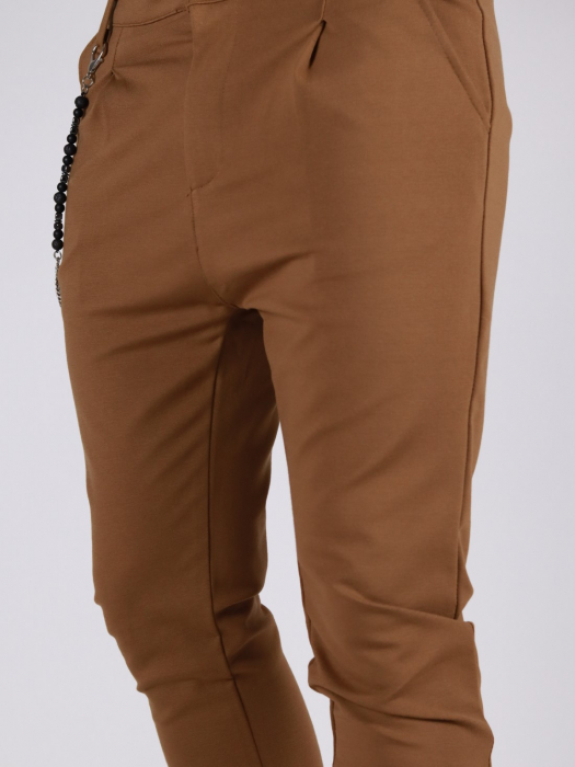 Pantaloni barbati stretch camel [11]