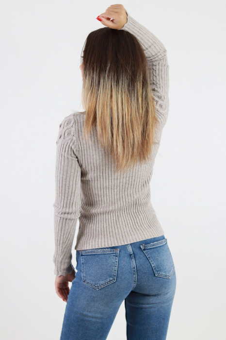 Pulover femei tricot cu guler semi înalt [4]