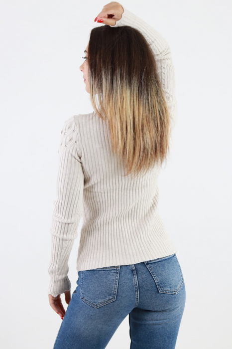 Pulover femei tricot cu guler semi înalt [4]