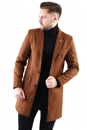 Palton barbati maro premium slim fit [2]
