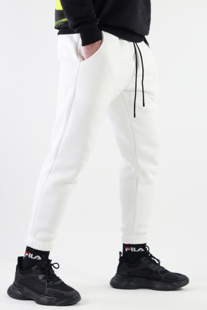 Pantaloni albi sport groși vatuiti [3]