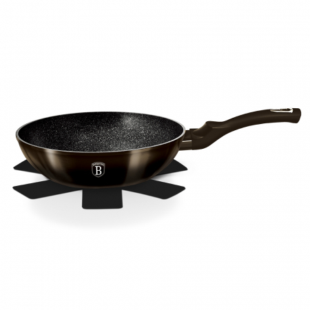 Tigaie wok marmorata 28 cm Shiny Black Berlinger Haus BH 6610