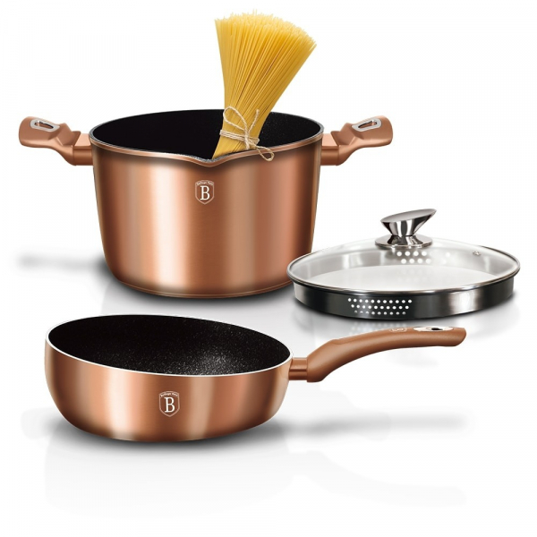 Set oala paste si tigaie Berlinger Haus Rose Gold BH 1842N