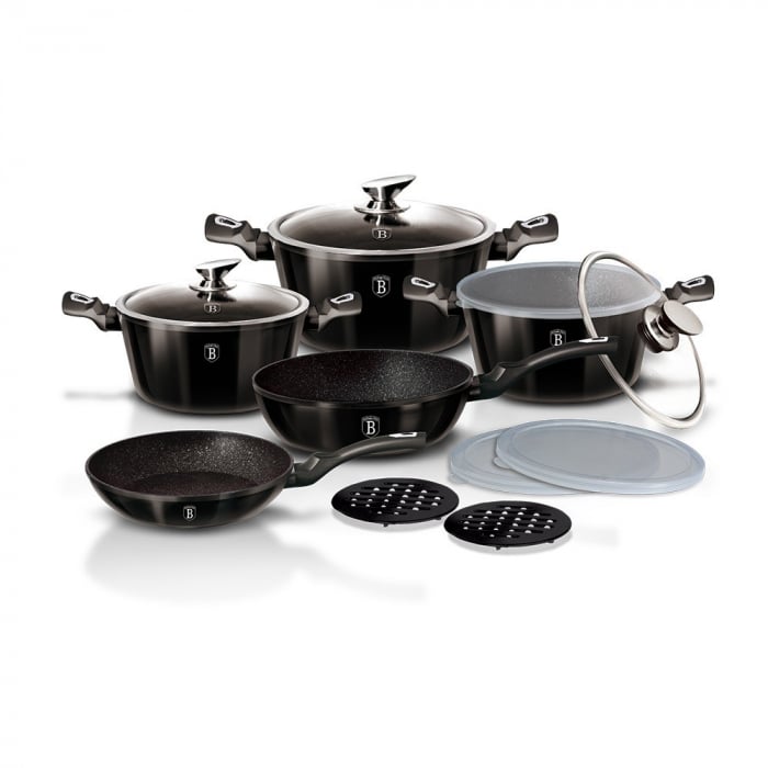 Set oale marmorate 13 piese Shiny Black Berlinger Haus BH 7032 [1]