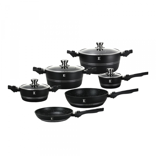 Set oale marmorate, Imperial Collection IM-ST10-DFM BLK, 10 piese, negru [1]