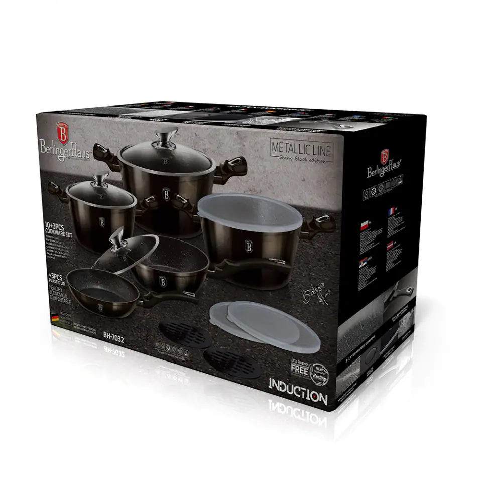Set oale marmorate 13 piese Shiny Black Berlinger Haus BH 7032 [1]