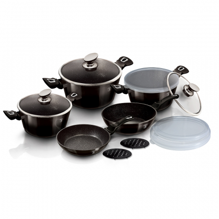 Set oale marmorate 13 piese Shiny Black Berlinger Haus BH 6615 [0]