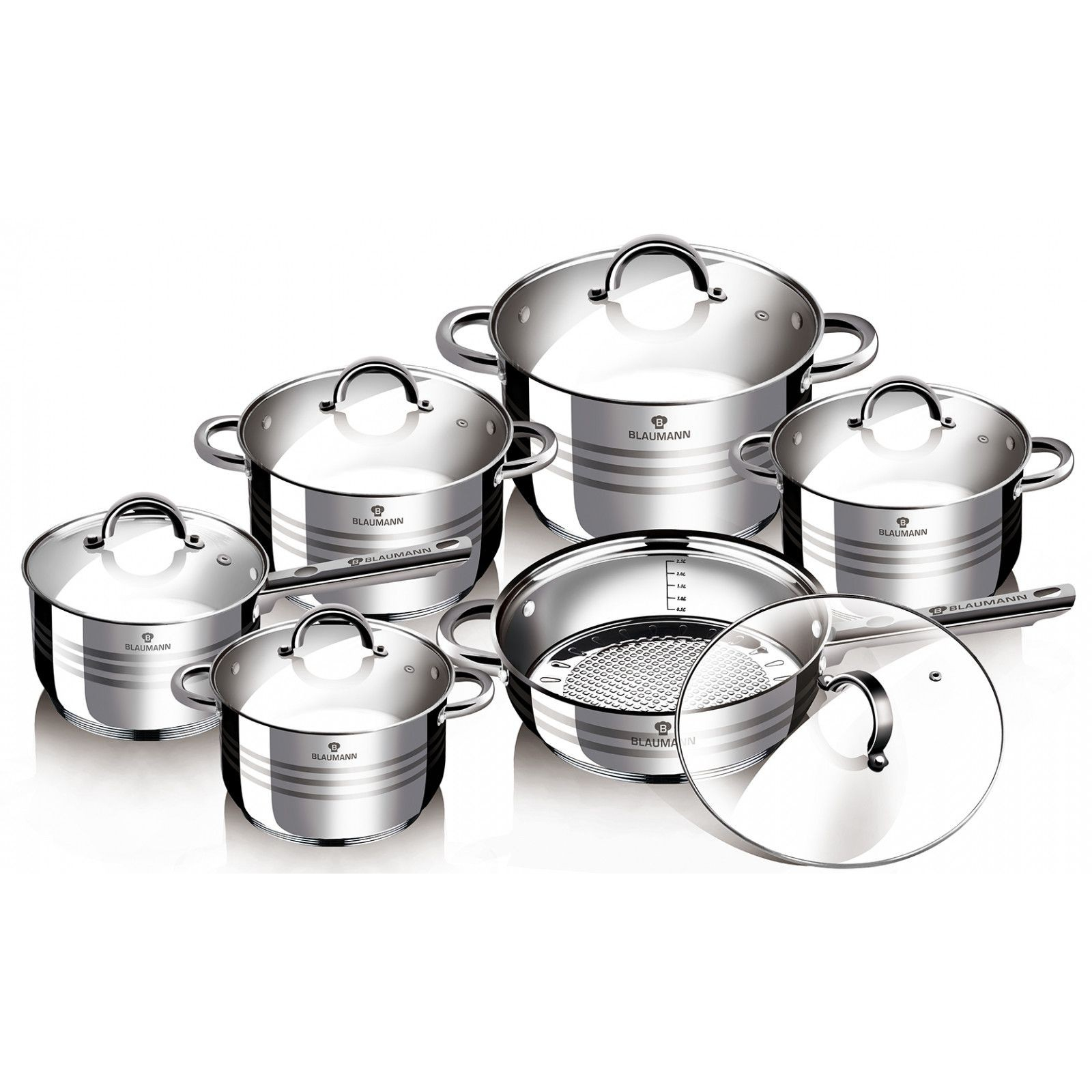 Compatible with Other places Craftsman Set oale si tigai inox (12 piese) Blaumann BL 1410