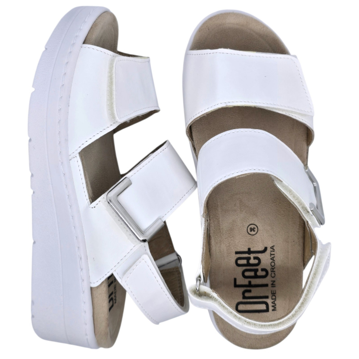 10016 -os női Dr Feet bőr papucs - púder rózsaszín [6]