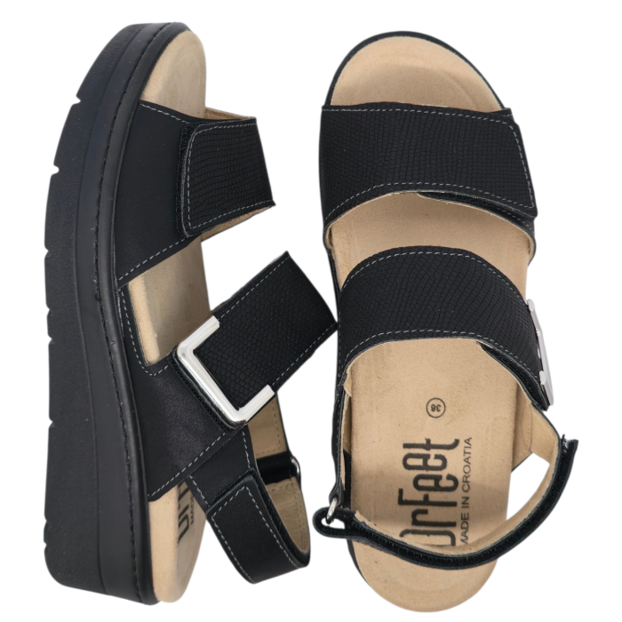 10016 -os női Dr Feet bőr papucs - púder rózsaszín [6]