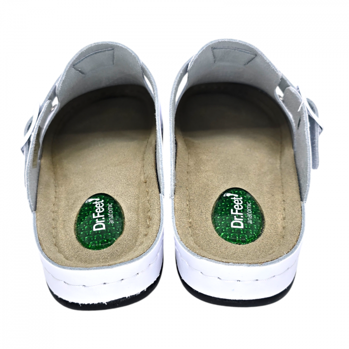 1014 -es női Dr Feet bőr papucs - fehér [3]