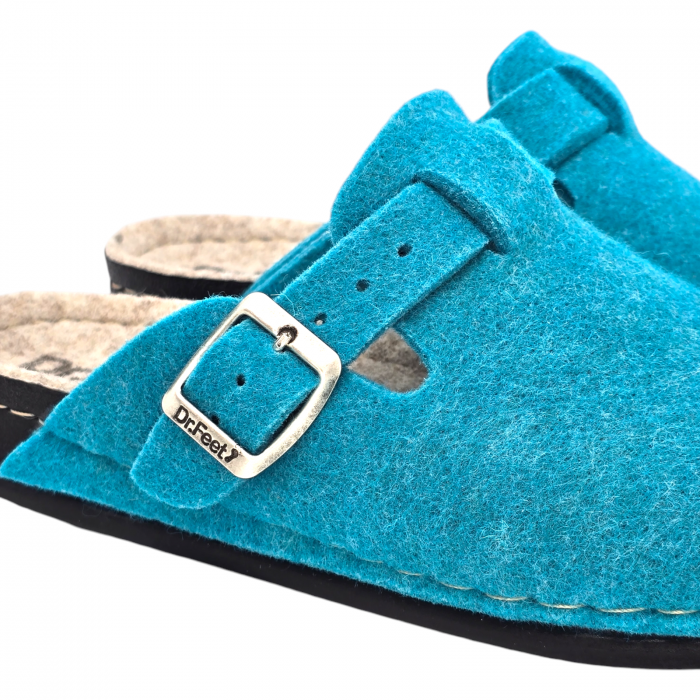 103 -as női Dr Feet gyapjú papucs -türkíz [5]