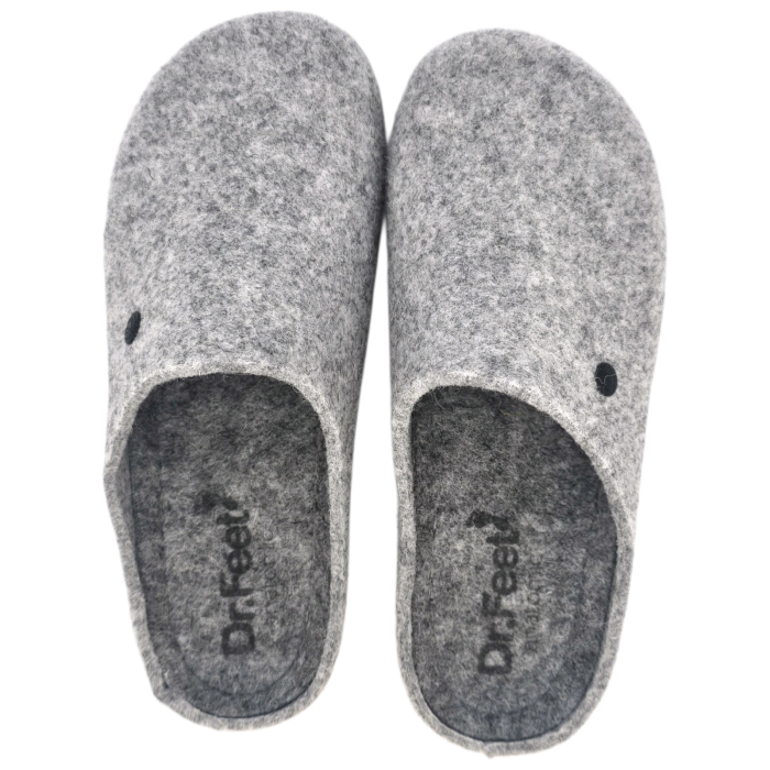 104 -es női Dr Feet gyapjú papucs - szürke [6]