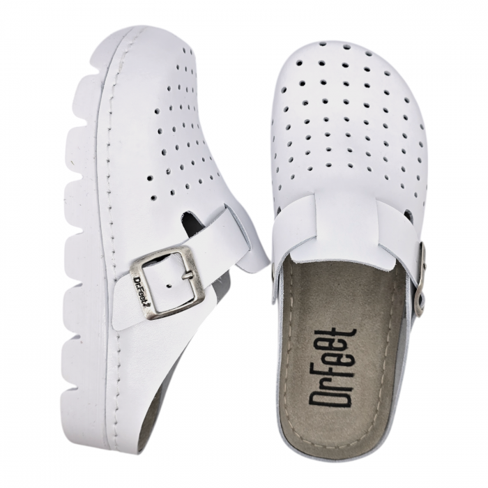 1100 noi Dr Feet bor papucs - feher [4]