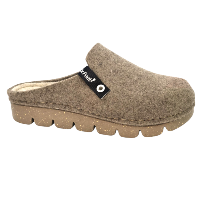 1107 -es női Dr Feet gyapjú papucs - bézs [1]