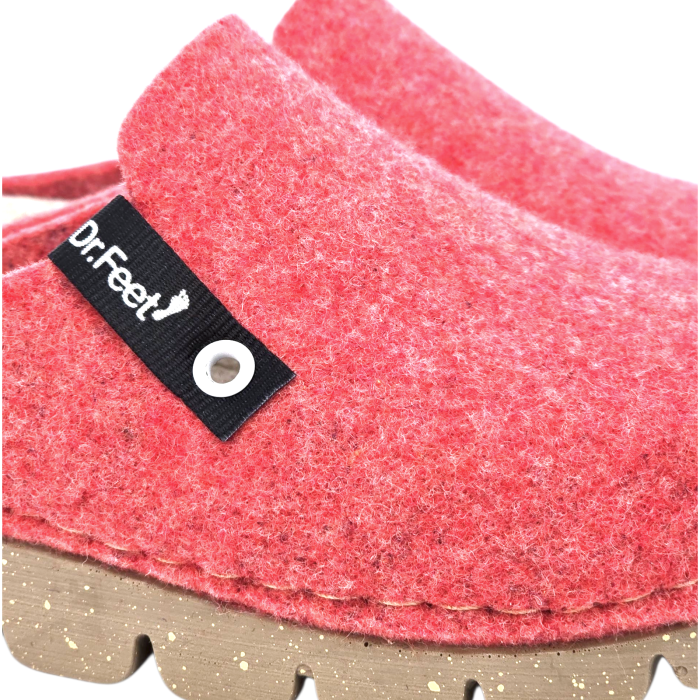 1107 -es női Dr Feet gyapjú papucs - korall [3]