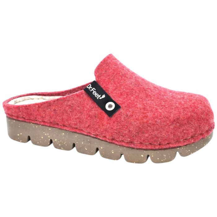 1107 -es női Dr Feet gyapjú papucs - korall [1]