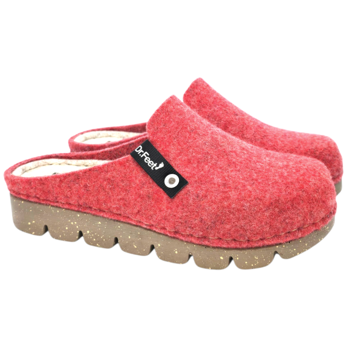 1107 -es női Dr Feet gyapjú papucs - korall [2]