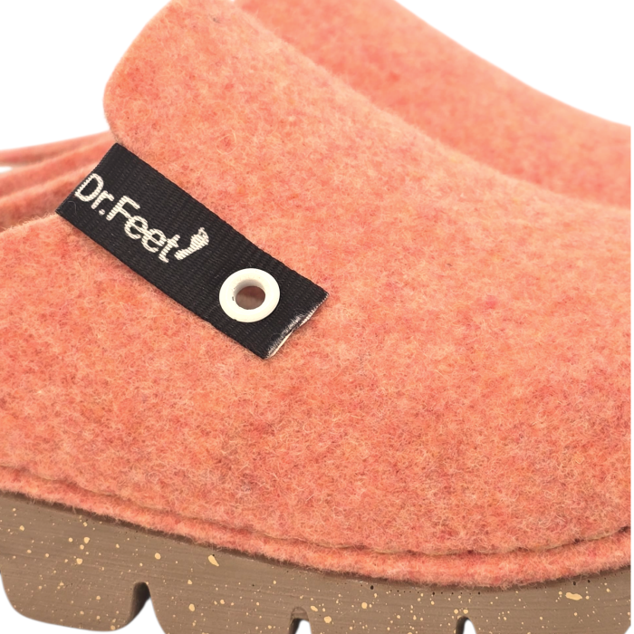 1107 -es női Dr Feet gyapjú papucs - narancssárga [3]