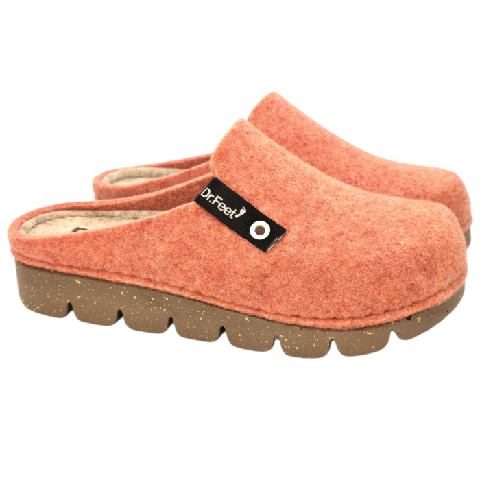 1107 -es női Dr Feet gyapjú papucs - narancssárga [2]