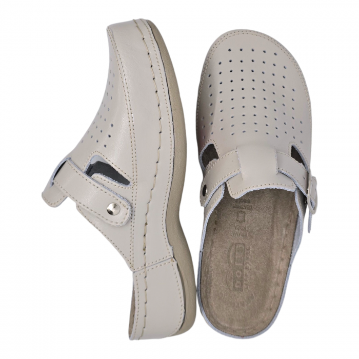 88 -as női Doss bőr papucs - beige [4]