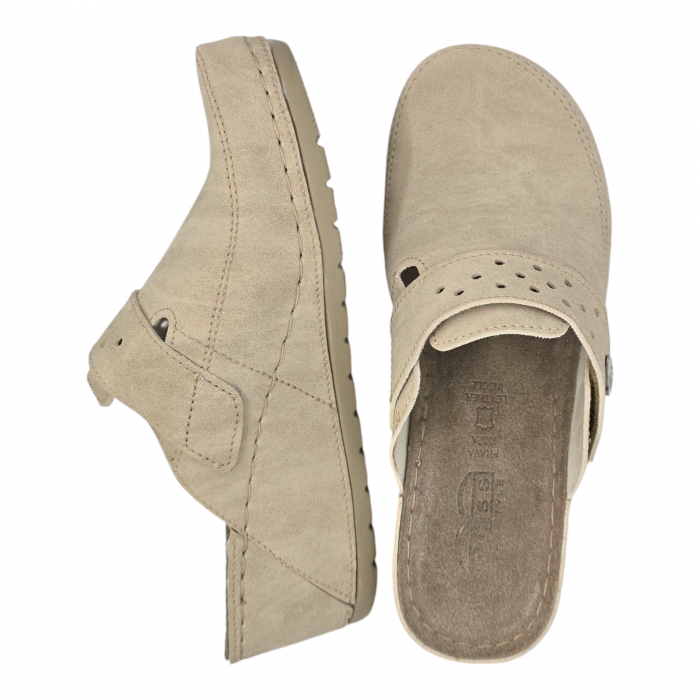240 -es női Doss bőr papucs - beige [3]