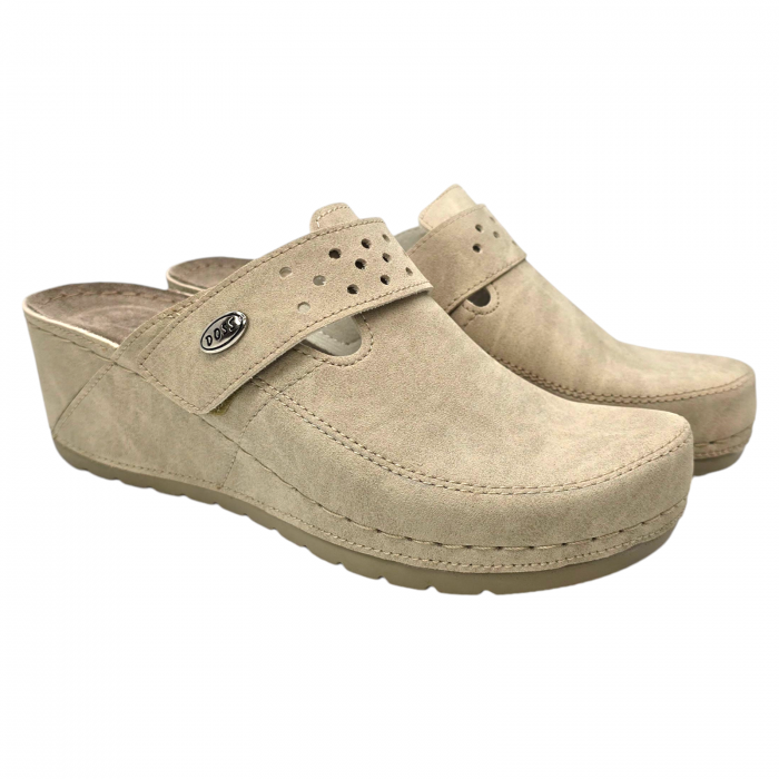 240 -es női Doss bőr papucs - beige [2]