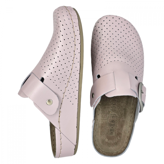 297 -es női Doss bőr papucs - pink [4]