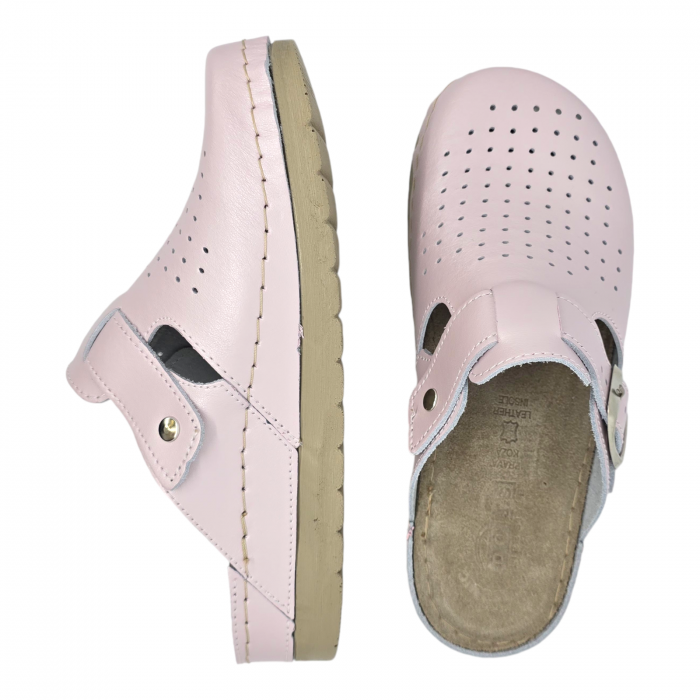 525 -es női Doss bőr papucs - pink [4]