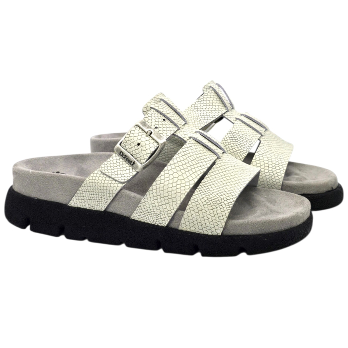 16030 -as női Dr Feet bőr papucs - halvány szürke [2]