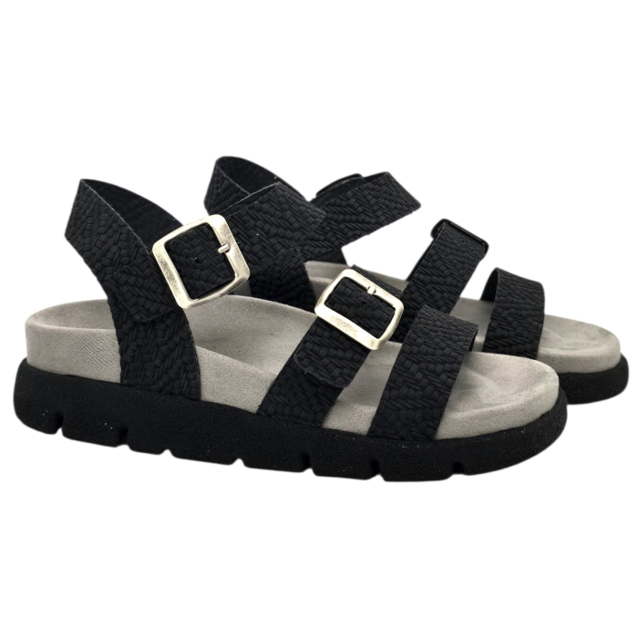 16031 -es női Dr Feet bőr papucs - fekete [2]
