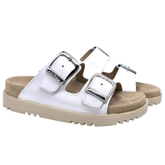16033 -as női Dr Feet bőr papucs - fehér [2]