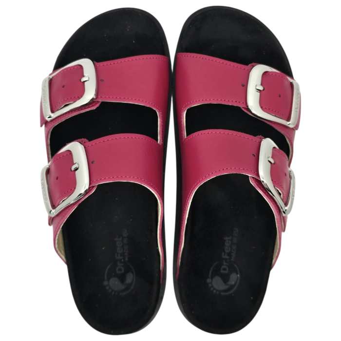16033 -as női Dr Feet bőr papucs - pink [5]