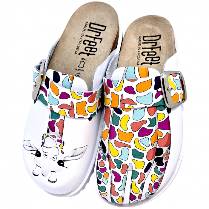16202 noi Dr Feet bor papucs - feher zsiraf [3]
